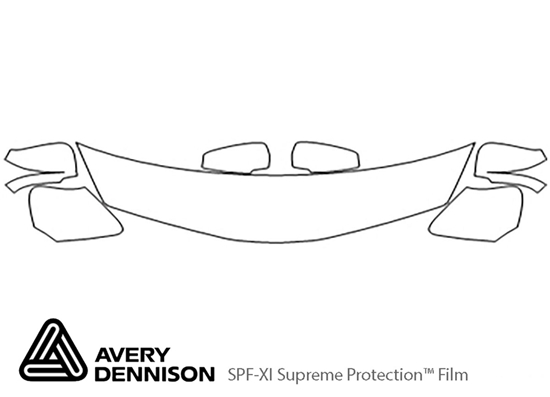 Toyota Prius 2010-2014 Avery Dennison Clear Bra Hood Paint Protection Kit Diagram