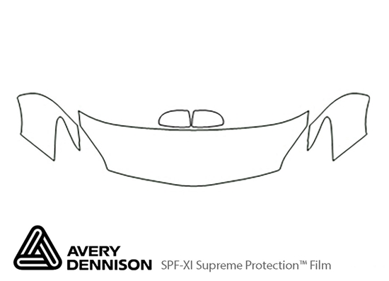 Toyota Prius 2010-2015 Avery Dennison Clear Bra Hood Paint Protection Kit Diagram