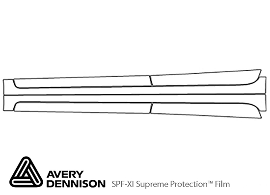 Toyota Prius 2012-2017 Avery Dennison Clear Bra Door Cup Paint Protection Kit Diagram