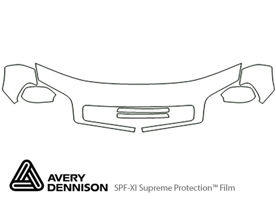 Toyota Rav4 1996-2000 Avery Dennison Clear Bra Hood Paint Protection Kit Diagram