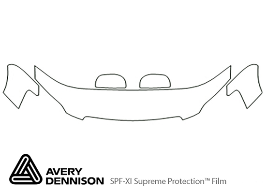 Toyota Rav4 2006-2008 Avery Dennison Clear Bra Hood Paint Protection Kit Diagram