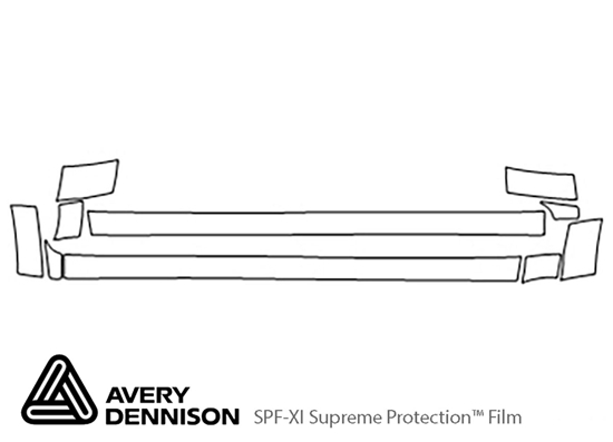 Toyota Rav4 2006-2012 Avery Dennison Clear Bra Door Cup Paint Protection Kit Diagram