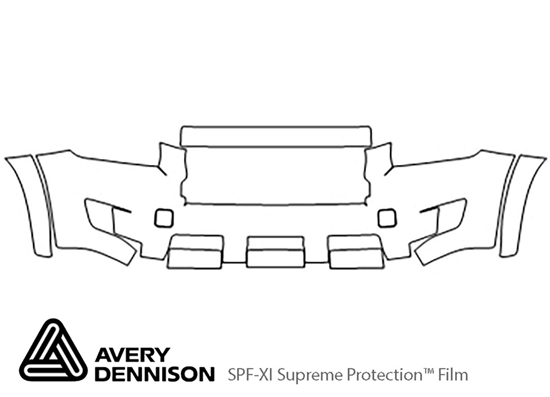 Toyota Rav4 2009-2012 Avery Dennison Clear Bra Bumper Paint Protection Kit Diagram