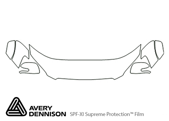 Toyota Rav4 2009-2012 Avery Dennison Clear Bra Hood Paint Protection Kit Diagram