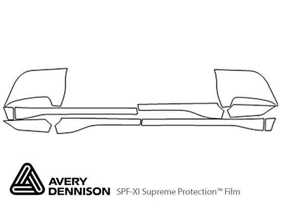 Toyota Rav4 2019-2024 Avery Dennison Clear Bra Door Cup Paint Protection Kit Diagram