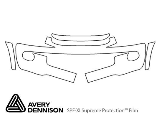 Toyota Sequoia 2005-2007 Avery Dennison Clear Bra Bumper Paint Protection Kit Diagram