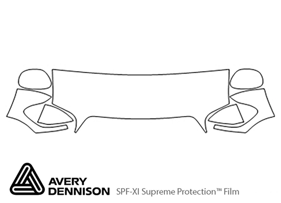 Toyota Sequoia 2005-2007 Avery Dennison Clear Bra Hood Paint Protection Kit Diagram