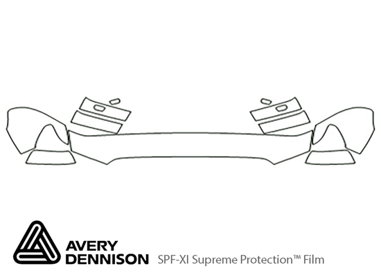 Toyota Sequoia 2008-2017 Avery Dennison Clear Bra Hood Paint Protection Kit Diagram