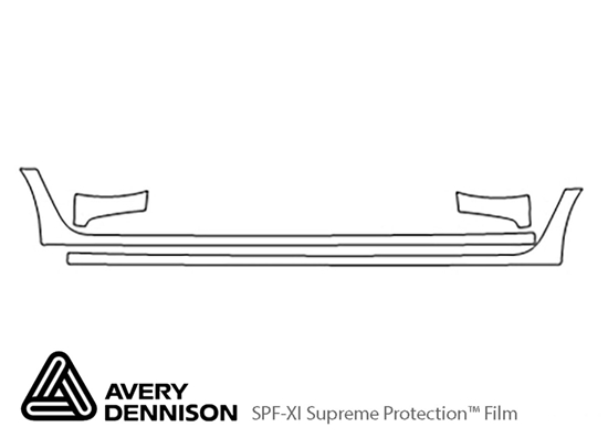 Toyota Sienna 2006-2010 Avery Dennison Clear Bra Door Cup Paint Protection Kit Diagram