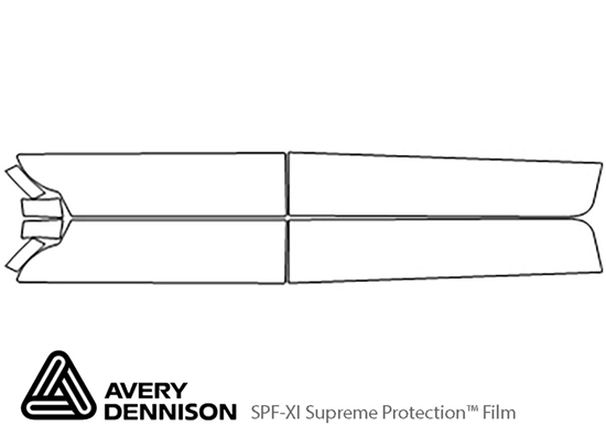 Toyota Sienna 2011-2020 Avery Dennison Clear Bra Door Cup Paint Protection Kit Diagram