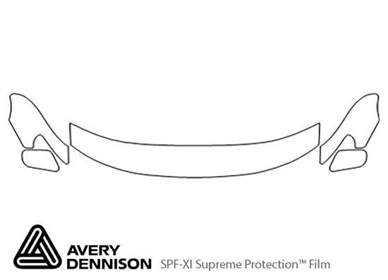 Toyota Solara 1999-2003 Avery Dennison Clear Bra Hood Paint Protection Kit Diagram