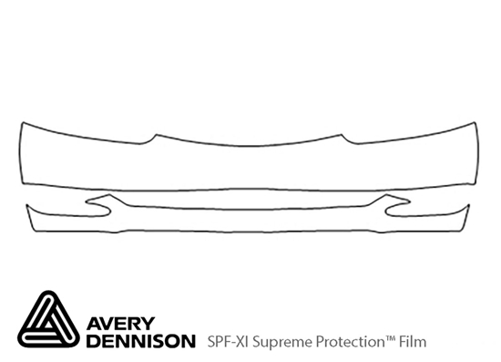 Toyota Solara 2002-2003 Avery Dennison Clear Bra Bumper Paint Protection Kit Diagram