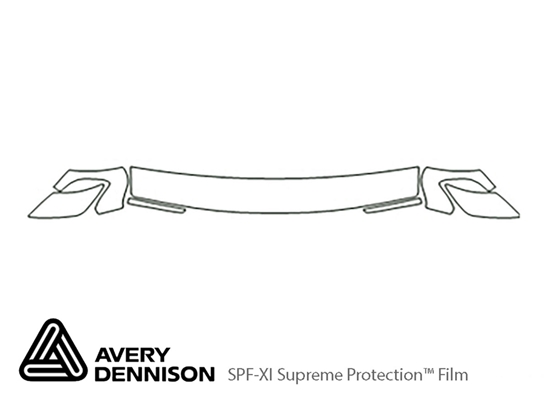 Toyota Tacoma 1995-2000 Avery Dennison Clear Bra Hood Paint Protection Kit Diagram