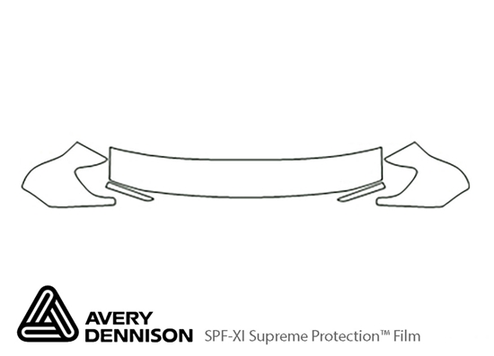 Toyota Tacoma 2001-2004 Avery Dennison Clear Bra Hood Paint Protection Kit Diagram