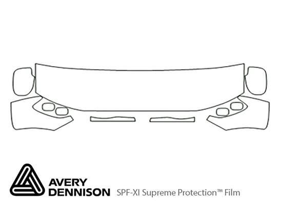 Toyota Tacoma 2005-2011 Avery Dennison Clear Bra Hood Paint Protection Kit Diagram