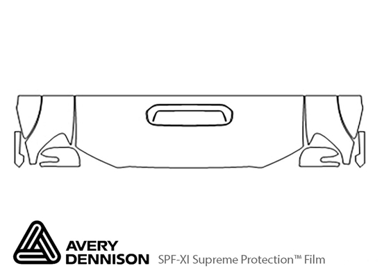 Toyota Tacoma 2012-2015 Avery Dennison Clear Bra Hood Paint Protection Kit Diagram