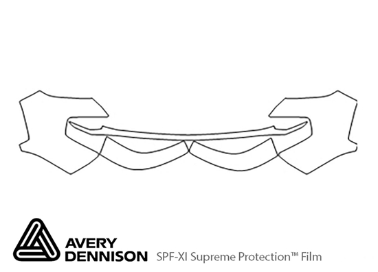 Toyota Tacoma 2016-2023 Avery Dennison Clear Bra Bumper Paint Protection Kit Diagram