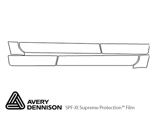 Toyota Tacoma 2016-2023 Avery Dennison Clear Bra Door Cup Paint Protection Kit Diagram