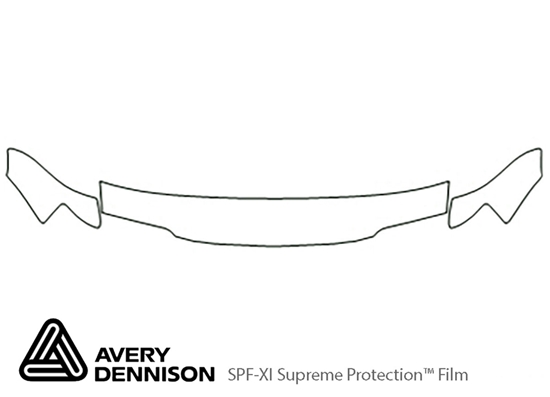 Toyota Tercel 1995-1998 Avery Dennison Clear Bra Hood Paint Protection Kit Diagram