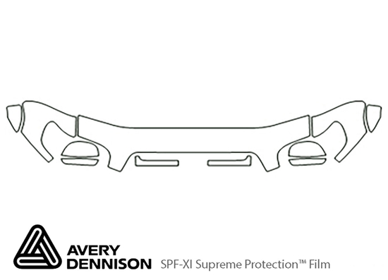 Toyota Tundra 2003-2006 Avery Dennison Clear Bra Hood Paint Protection Kit Diagram