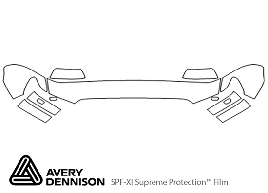 Toyota Tundra 2007-2013 Avery Dennison Clear Bra Hood Paint Protection Kit Diagram