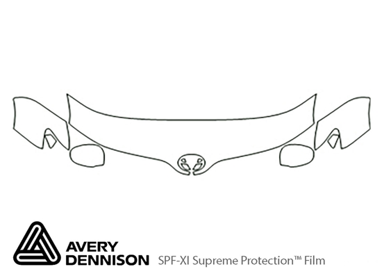 Toyota Venza 2009-2015 Avery Dennison Clear Bra Hood Paint Protection Kit Diagram