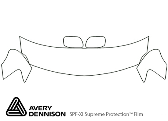 Toyota Yaris 2007-2011 Avery Dennison Clear Bra Hood Paint Protection Kit Diagram