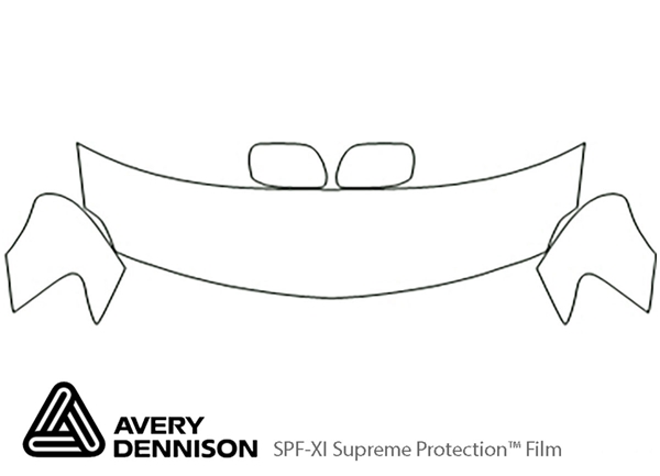 ##LONGDESCRIPTIONNAME2## Avery Dennison Clear Bra Hood Paint Protection Kit Diagram