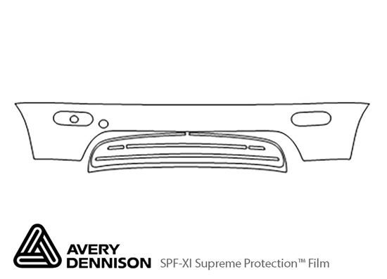 Volkswagen Beetle 1998-2005 Avery Dennison Clear Bra Bumper Paint Protection Kit Diagram