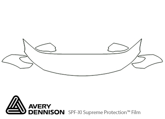 Volkswagen CC 2009-2012 Avery Dennison Clear Bra Hood Paint Protection Kit Diagram