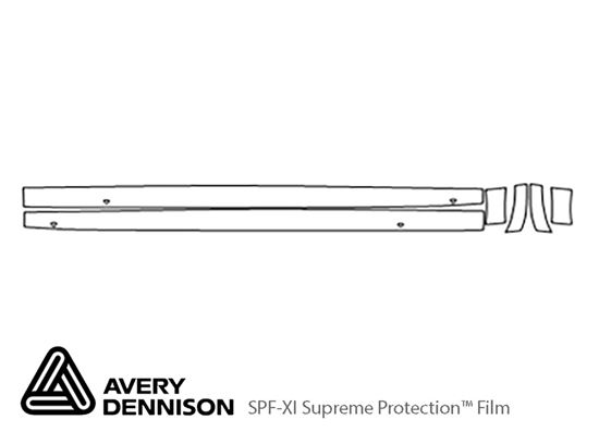 Volkswagen CC 2009-2012 Avery Dennison Clear Bra Door Cup Paint Protection Kit Diagram