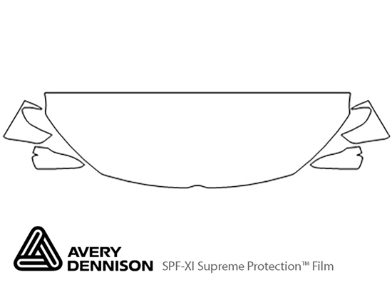 Volkswagen CC 2013-2017 Avery Dennison Clear Bra Hood Paint Protection Kit Diagram