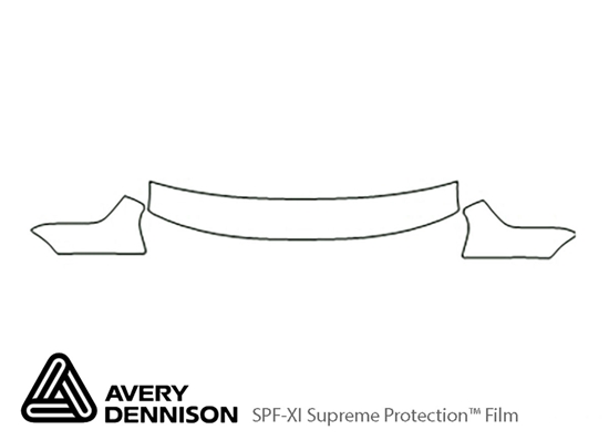 Volkswagen Cabrio 1995-1998 Avery Dennison Clear Bra Hood Paint Protection Kit Diagram