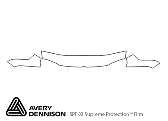 Volkswagen Cabrio 1999-2001 Avery Dennison Clear Bra Hood Paint Protection Kit Diagram