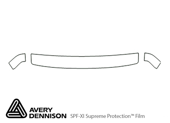 Volkswagen Corrado 1990-1994 Avery Dennison Clear Bra Hood Paint Protection Kit Diagram