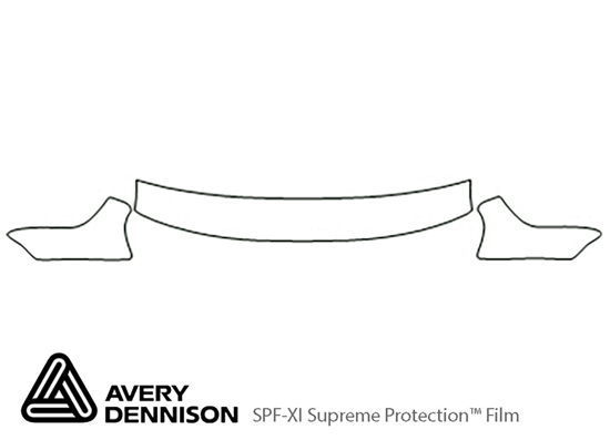 Volkswagen Golf 1993-1998 Avery Dennison Clear Bra Hood Paint Protection Kit Diagram