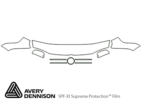 Volkswagen Golf 1999-2006 Avery Dennison Clear Bra Hood Paint Protection Kit Diagram