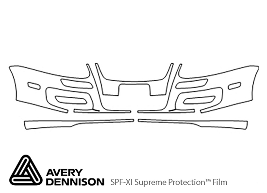 Volkswagen Jetta 2006-2009 Avery Dennison Clear Bra Bumper Paint Protection Kit Diagram