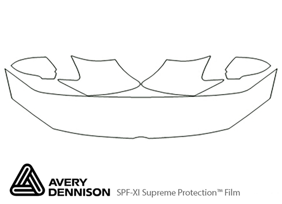 Volkswagen Jetta 2011-2018 Avery Dennison Clear Bra Hood Paint Protection Kit Diagram