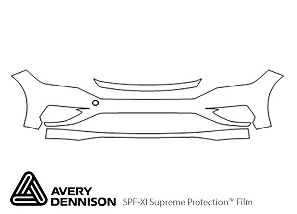 ##LONGDESCRIPTIONNAME2## Avery Dennison Clear Bra Bumper Paint Protection Kit Diagram