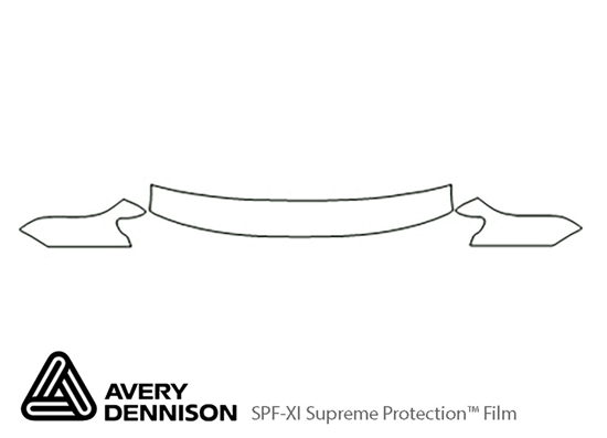 Volkswagen Passat 1997-1997 Avery Dennison Clear Bra Hood Paint Protection Kit Diagram