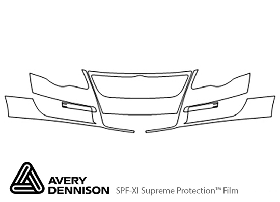 Volkswagen Passat 2006-2010 Avery Dennison Clear Bra Bumper Paint Protection Kit Diagram