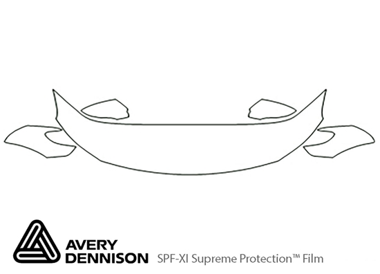 Volkswagen Passat 2006-2010 Avery Dennison Clear Bra Hood Paint Protection Kit Diagram