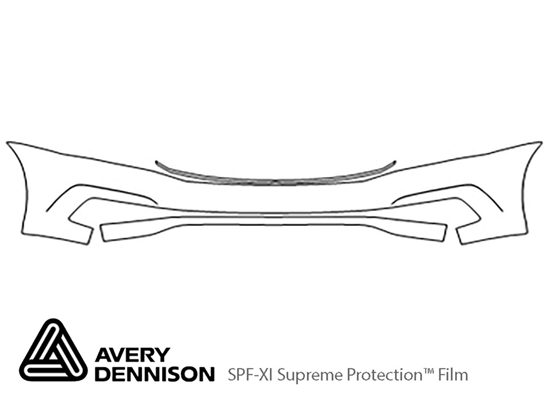 Volkswagen Passat 2016-2018 Avery Dennison Clear Bra Bumper Paint Protection Kit Diagram