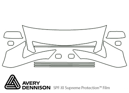 Volkswagen Phaeton 2004-2006 Avery Dennison Clear Bra Hood Paint Protection Kit Diagram