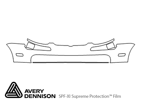 Volkswagen Rabbit 2006-2009 Avery Dennison Clear Bra Bumper Paint Protection Kit Diagram