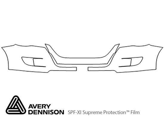 Volkswagen Routan 2009-2014 Avery Dennison Clear Bra Bumper Paint Protection Kit Diagram