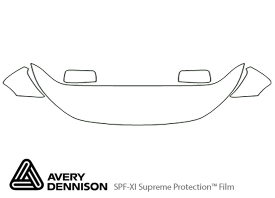 Volkswagen Routan 2009-2014 Avery Dennison Clear Bra Hood Paint Protection Kit Diagram