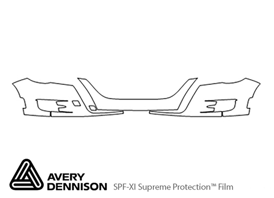 Volkswagen Tiguan 2009-2011 Avery Dennison Clear Bra Bumper Paint Protection Kit Diagram