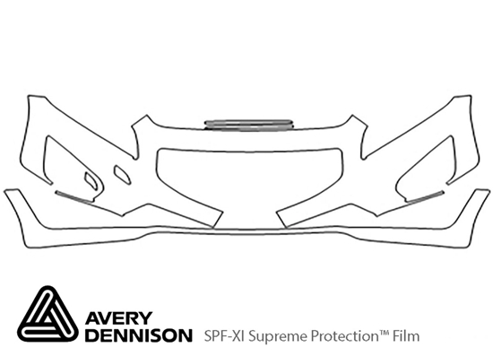 Volvo C30 2011-2013 Avery Dennison Clear Bra Bumper Paint Protection Kit Diagram